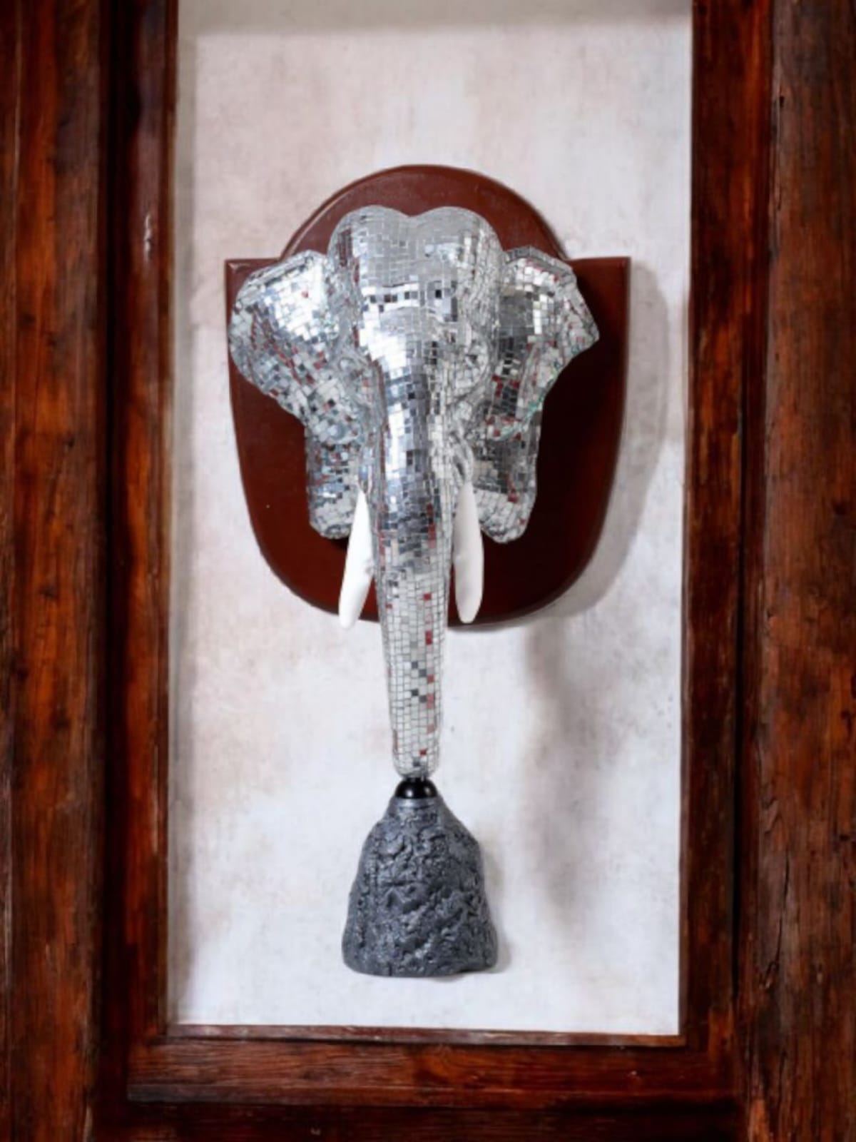 Silver Elephant Face